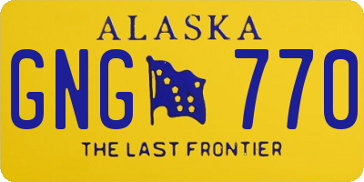 AK license plate GNG770