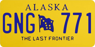 AK license plate GNG771