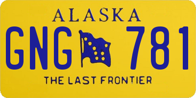 AK license plate GNG781