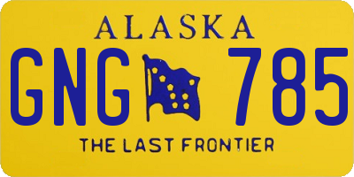 AK license plate GNG785