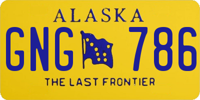 AK license plate GNG786