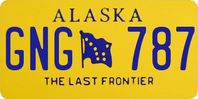 AK license plate GNG787