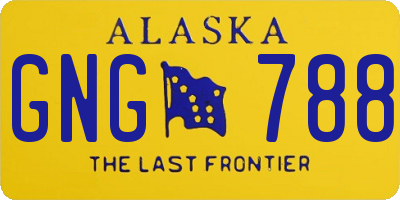 AK license plate GNG788