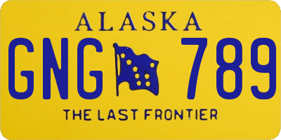 AK license plate GNG789