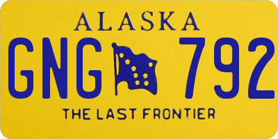 AK license plate GNG792