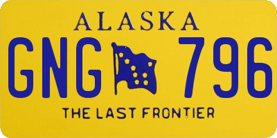 AK license plate GNG796