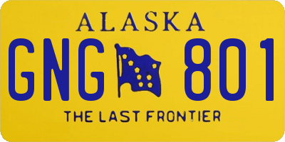 AK license plate GNG801