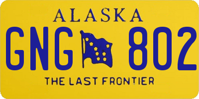AK license plate GNG802