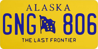 AK license plate GNG806