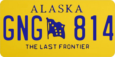 AK license plate GNG814