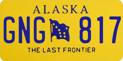 AK license plate GNG817