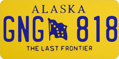 AK license plate GNG818