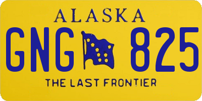 AK license plate GNG825