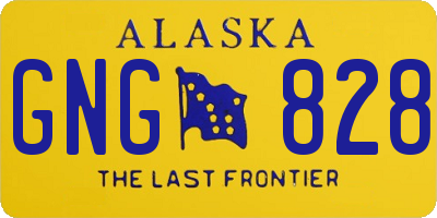 AK license plate GNG828