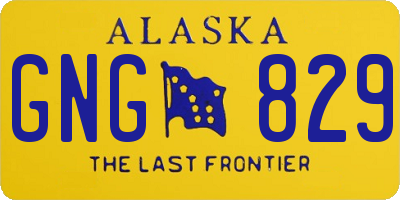 AK license plate GNG829