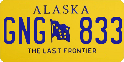 AK license plate GNG833