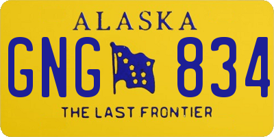 AK license plate GNG834