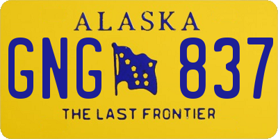 AK license plate GNG837