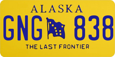 AK license plate GNG838