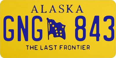 AK license plate GNG843