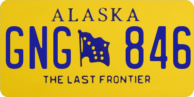 AK license plate GNG846