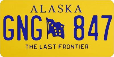 AK license plate GNG847