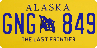 AK license plate GNG849