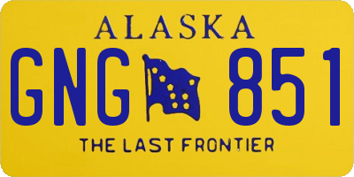 AK license plate GNG851