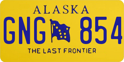 AK license plate GNG854