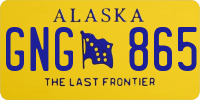 AK license plate GNG865