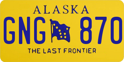 AK license plate GNG870