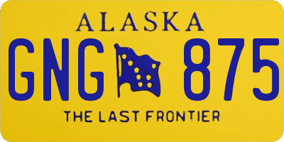 AK license plate GNG875