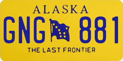 AK license plate GNG881