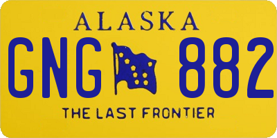 AK license plate GNG882