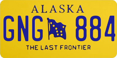 AK license plate GNG884