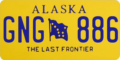 AK license plate GNG886