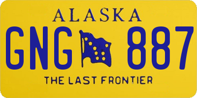 AK license plate GNG887
