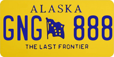 AK license plate GNG888