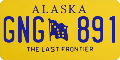 AK license plate GNG891