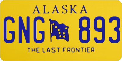 AK license plate GNG893