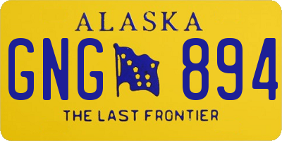 AK license plate GNG894