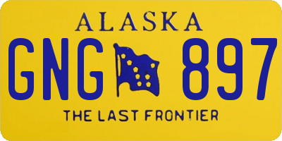 AK license plate GNG897