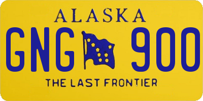 AK license plate GNG900