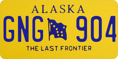 AK license plate GNG904