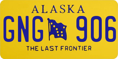 AK license plate GNG906