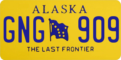 AK license plate GNG909
