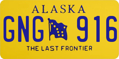 AK license plate GNG916