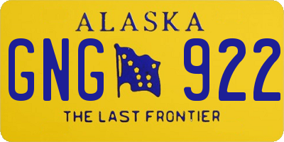 AK license plate GNG922