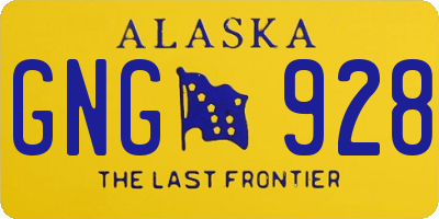 AK license plate GNG928