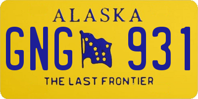 AK license plate GNG931